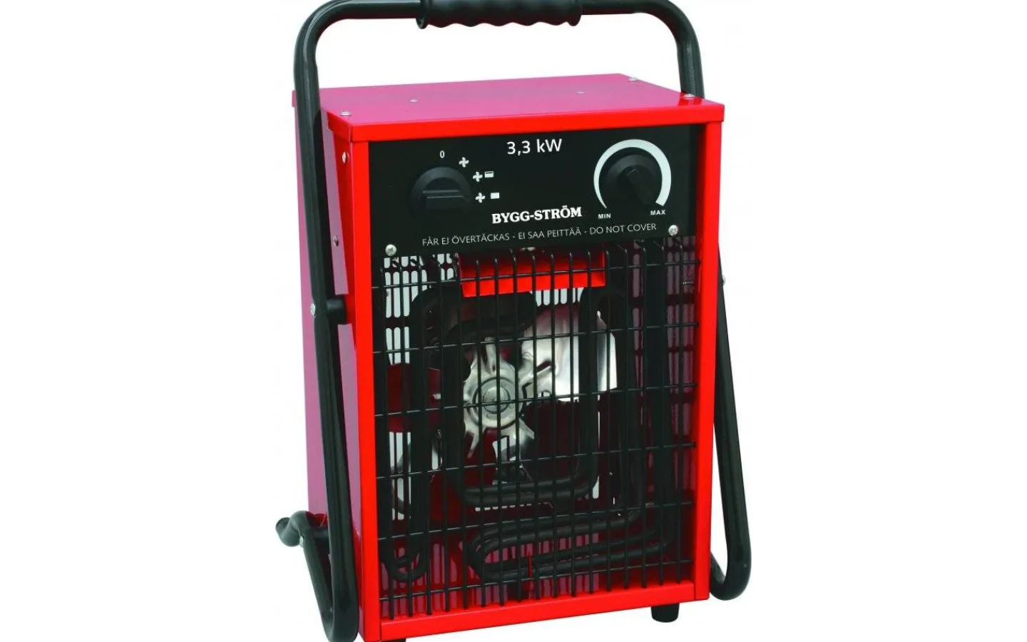 Värme- & Takfläktar,Eltempr<Malmbergs Byggvärmefläkt, 3,3kW, 230V, Röd, IP44