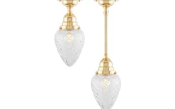 Badrumslampor Tak<Karlskrona Lampfabrik Byström 80 - Mässing Badrum IP24