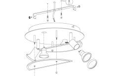 Cabo Plafond 29cm LED Krom