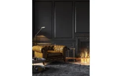 Aneta Cadiz Golvlampa 130cm LED 9W 3000K Svart/Matt Mässing* Golvläslampor