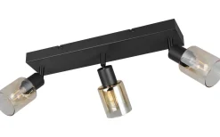 Reality Cadiz Spotlight 3-delad E14 matt svart/bärnsten* Avlånga Takspotlights|Takspot Med 3 Lampor