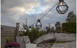 Star Trading Cage Ljusslinga 2,8m 8L Svart IP44* Partyslingor Utomhus 230V|Partyslingor Utomhus 230V