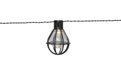 Star Trading Cage Ljusslinga 2,8m 8L Svart IP44* Partyslingor Utomhus 230V|Partyslingor Utomhus 230V