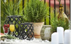 Calabria Solcellslampa 28cm Svart