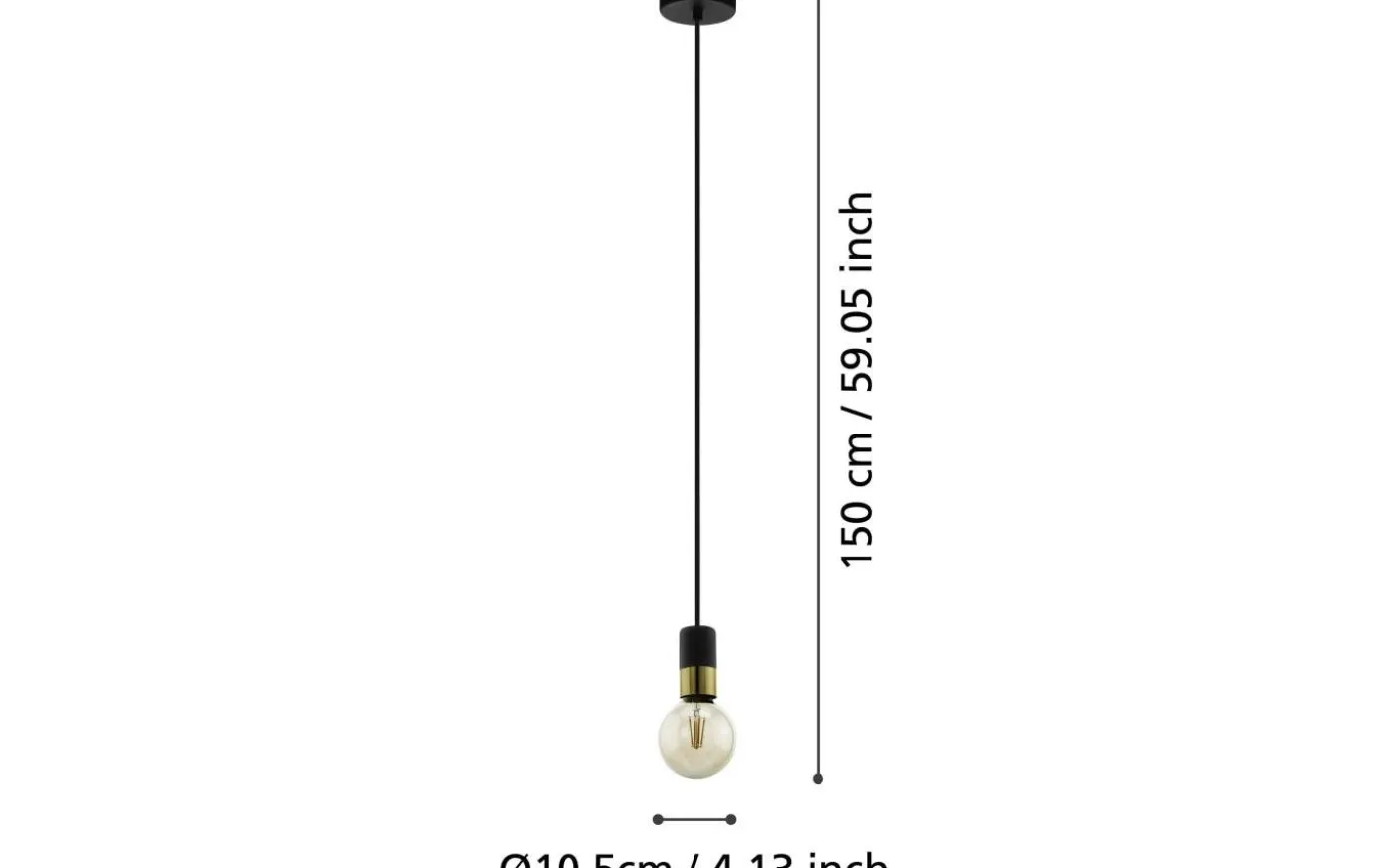Calari Fönsterlampa 4,5cm Svart/Mässing