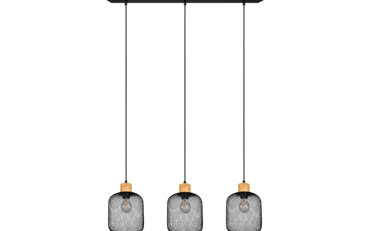 Avlånga Taklampor<Reality Calimero Takpendel 3-delad E27 mattsvart