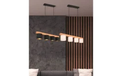 Cameron Takpendel 4-delad E14 svart/trä