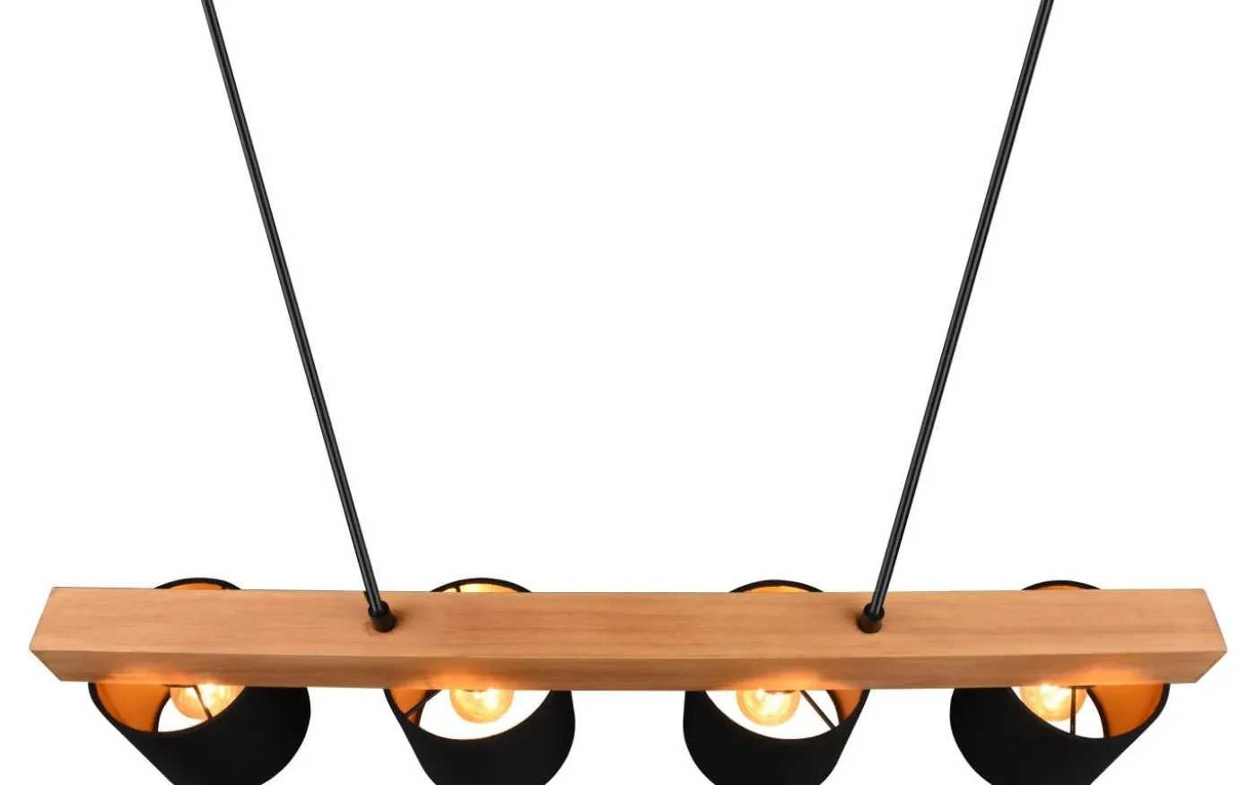 Cameron Takpendel 4-delad E14 svart/trä