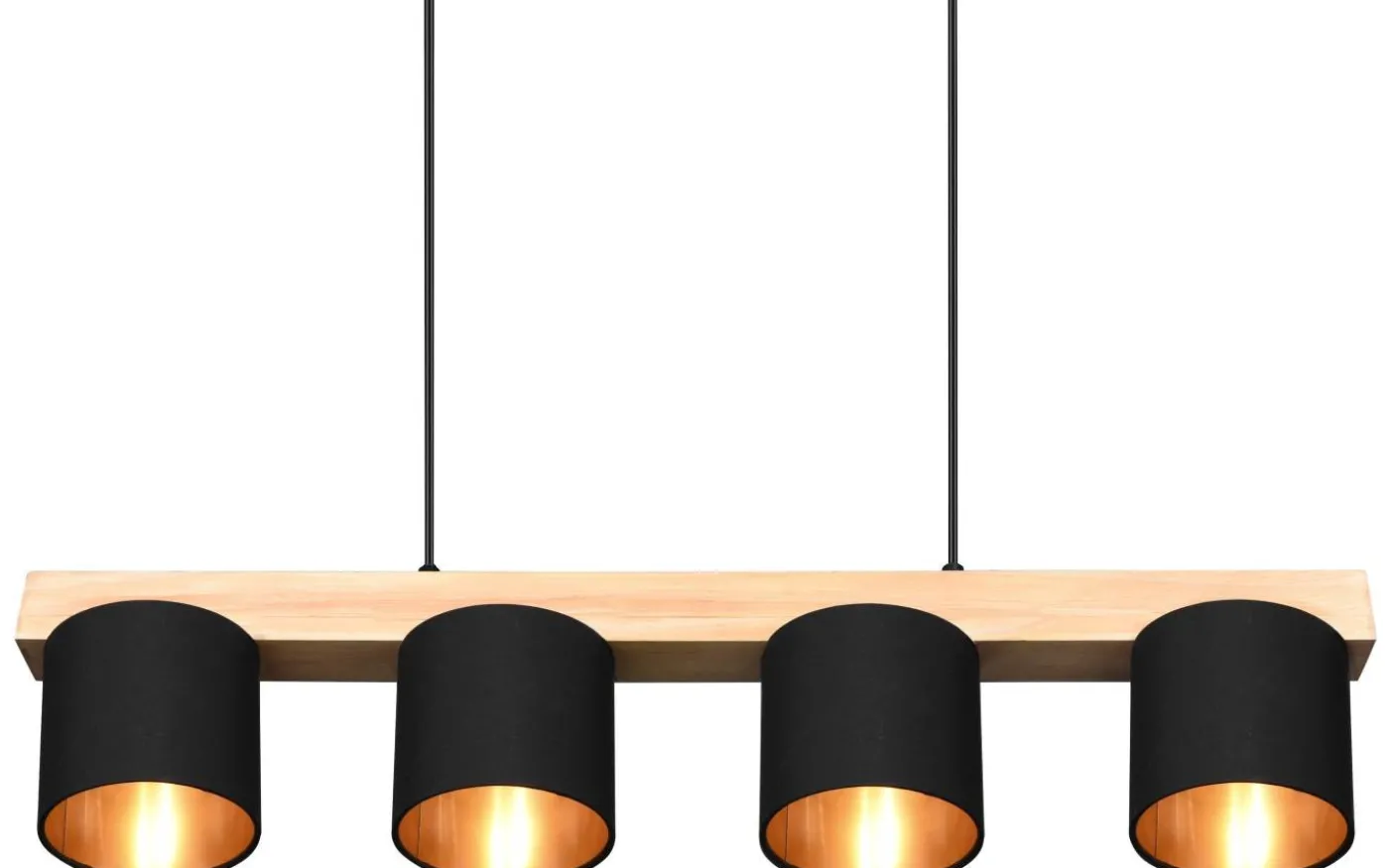 Cameron Takpendel 4-delad E14 svart/trä