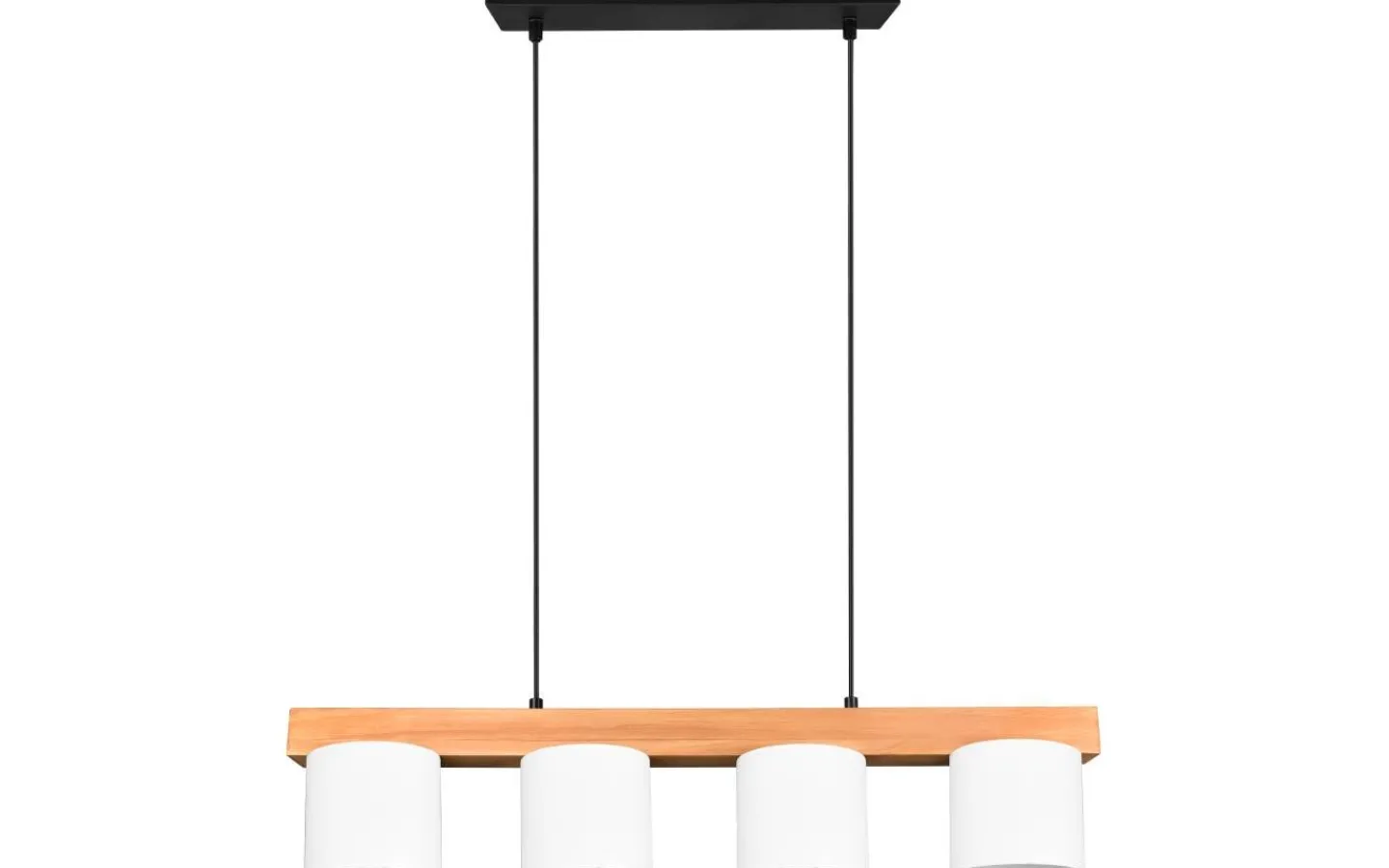 Avlånga Taklampor<Reality Cameron Takpendel 4-delad E14 vit/trä