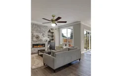 Eglo Candiz Takfläkt 106cm Mässing/Brun Med Belysning* Takfläktar