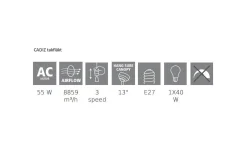 Eglo Candiz Takfläkt 106cm Mässing/Brun Med Belysning* Takfläktar