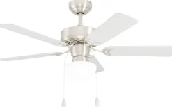 Eglo Candiz Takfläkt 106cm Nickel Med Belysning* Takfläktar