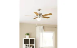 Eglo Candiz Takfläkt 106cm Nickel Med Belysning* Takfläktar