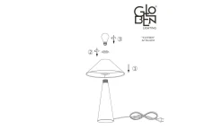 Globen Lighting Cannes Bordslampa 40cm Grön* Bordslampor