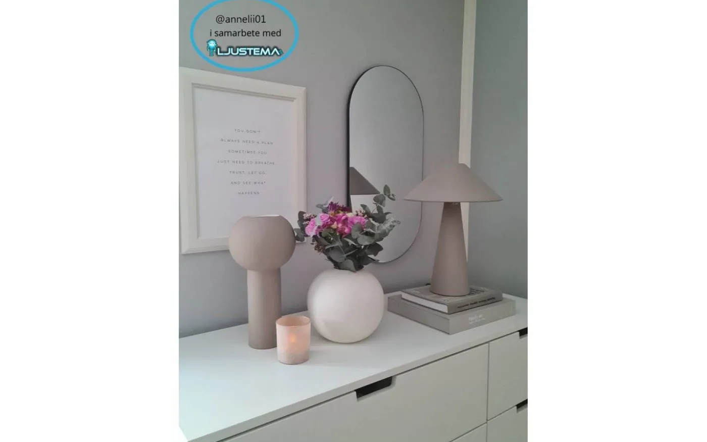 Cannes Bordslampa 40cm Mullvad