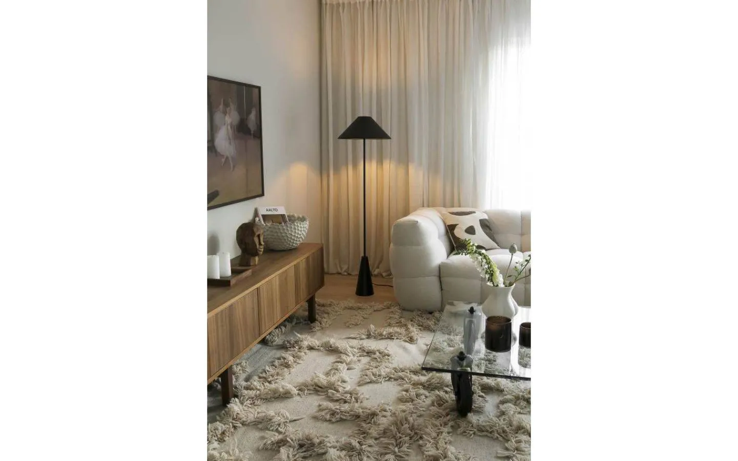 Golvlampor<Globen Lighting Cannes Golvlampa 140cm Svart