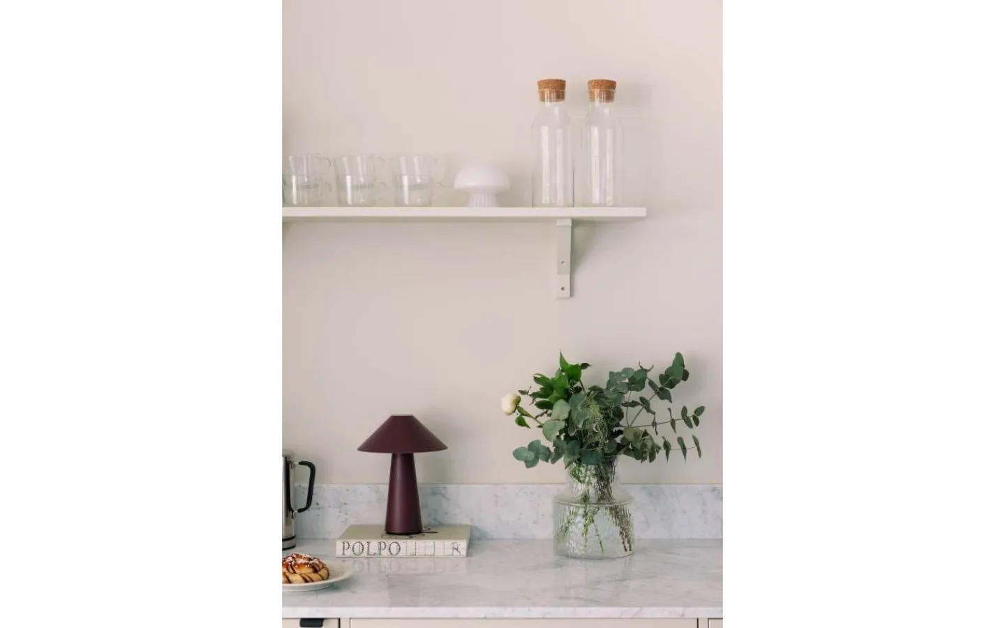 Globen Lighting Cannes Portabel Bordslampa 26cm Burgundy IP44* Uppladdningsbara Lampor Utomhus|Uppladdningsbara Lampor Utomhus