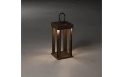 Uppladdningsbara Lampor Utomhus|Uppladdningsbara Lampor Utomhus<Konstsmide Cannes Uppladdningsbar Ljuslykta 42cm Rost IP54