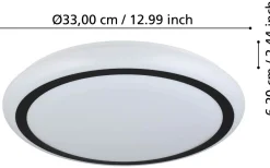 Capasso Plafond 34cm LED 3000K 14,6W Vit