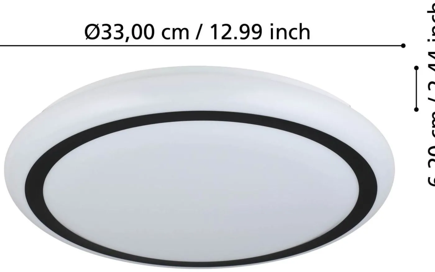 Capasso Plafond 34cm LED 3000K 14,6W Vit
