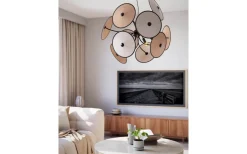 Stora Taklampor Ø70-150 Cm<By Rydens Cappello Taklampa Ø82cm Matt Svart/Beige