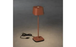 Capri Uppladdningsbar Bordslampa LED 36cm Terrakotta IP54