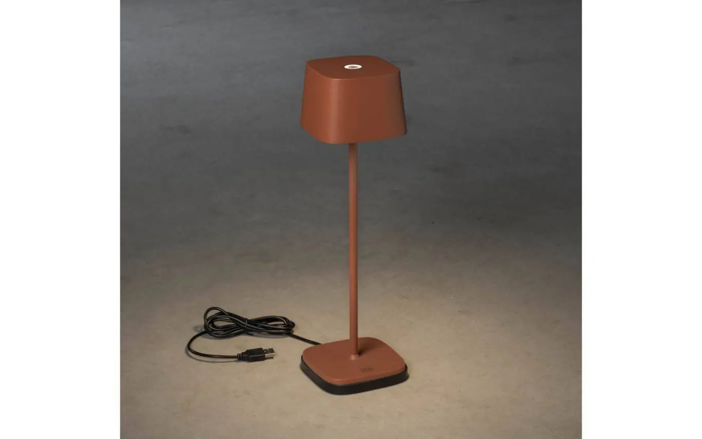 Capri Uppladdningsbar Bordslampa LED 36cm Terrakotta IP54