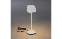 Uppladdningsbara Lampor Utomhus|Uppladdningsbara Lampor Utomhus<Konstsmide Capri Uppladdningsbar Bordslampa LED 36cm Vit IP54