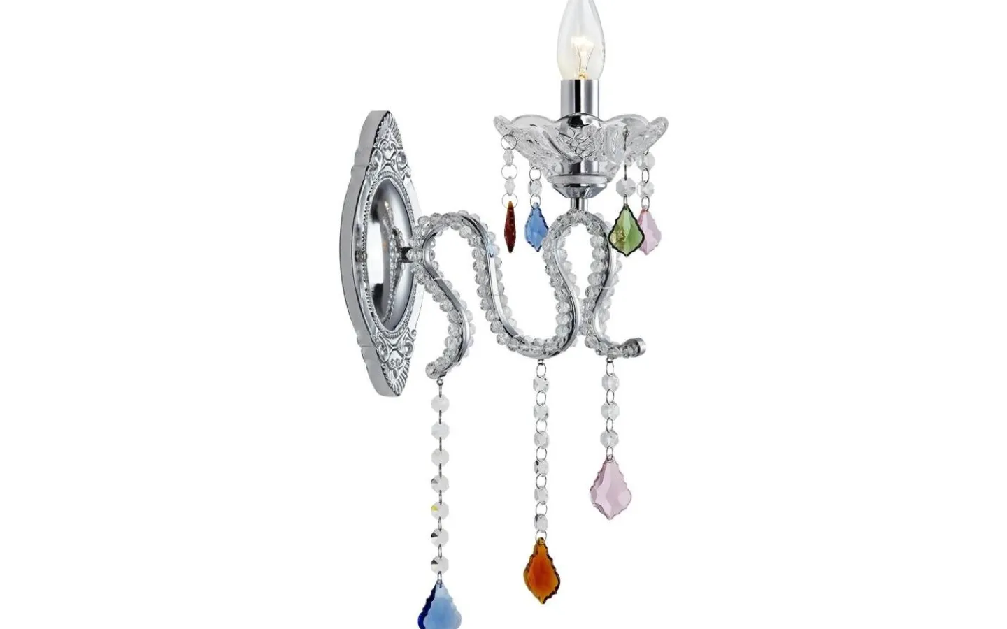 Kristallampor<Markslojd Caramel Vägglampa Krom