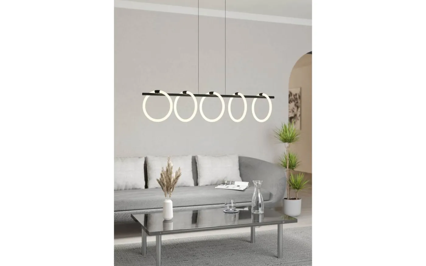 Caranacoa Taklampa 117cm LED 3000K 5x7W Svart