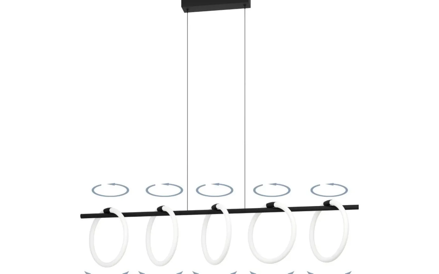 Caranacoa Taklampa 117cm LED 3000K 5x7W Svart