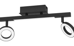 Avlånga Takspotlights|Takspot Med 2 Lampor<Eglo Cardillio 2 Takspotlight 39cm LED 3000K 2x3,2W + 3,3W Svart