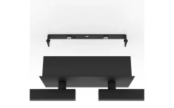 Cardillio 2 Takspotlight 99cm LED 3000K 4x3,2W + 2x3,3W Svart