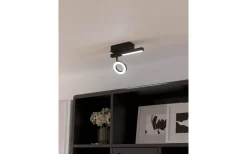 Eglo Cardillio 2 Takspotlight 23cm LED 3000K 3,2W + 2,2W Svart* Takspot Med 1 Lampa