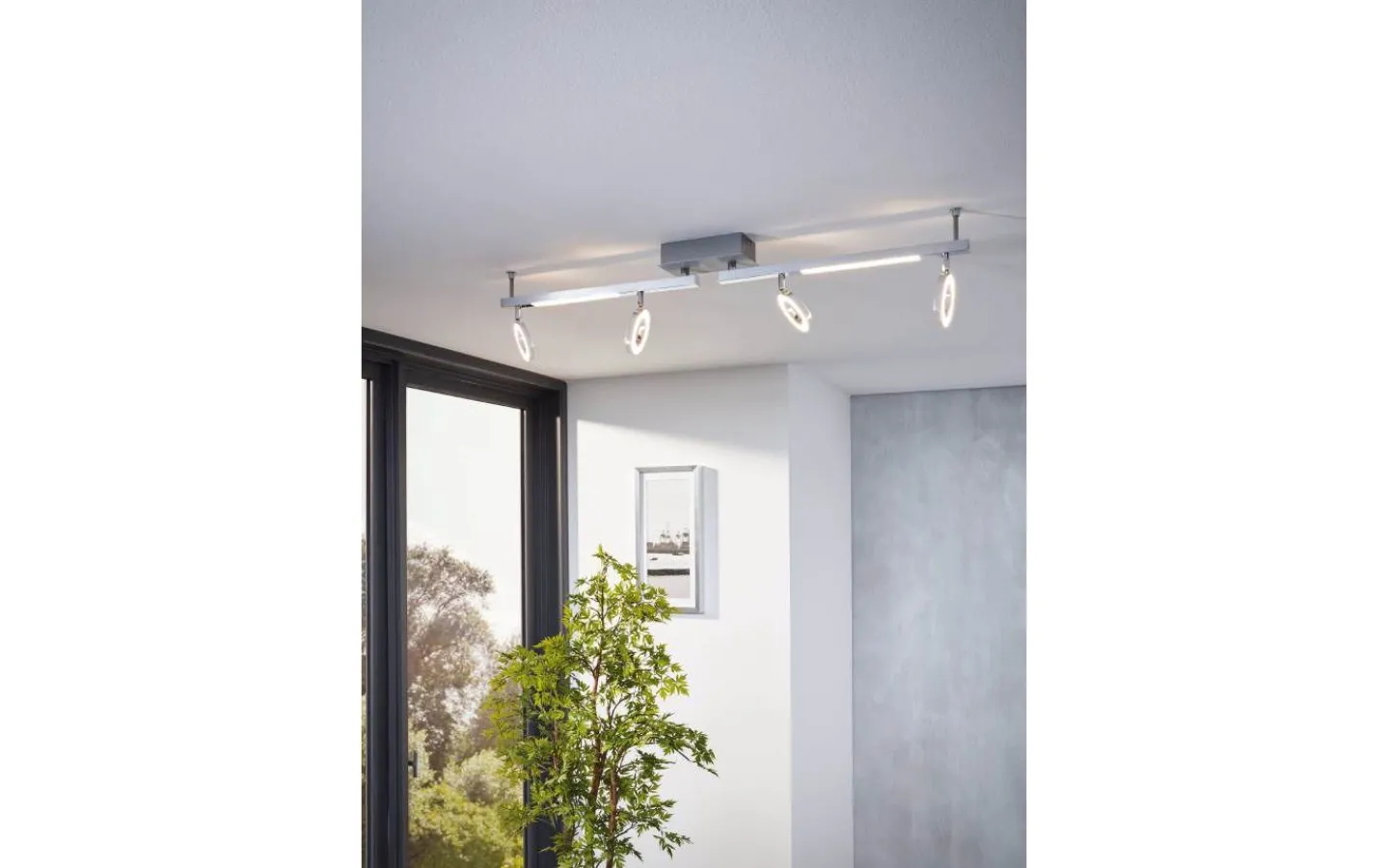 Avlånga Takspotlights|Takspot Med Minst 4 Lampor<Eglo Cardillio Takspotlight 9cm LED 3000K 4x3,2W + 2x3,3W Krom