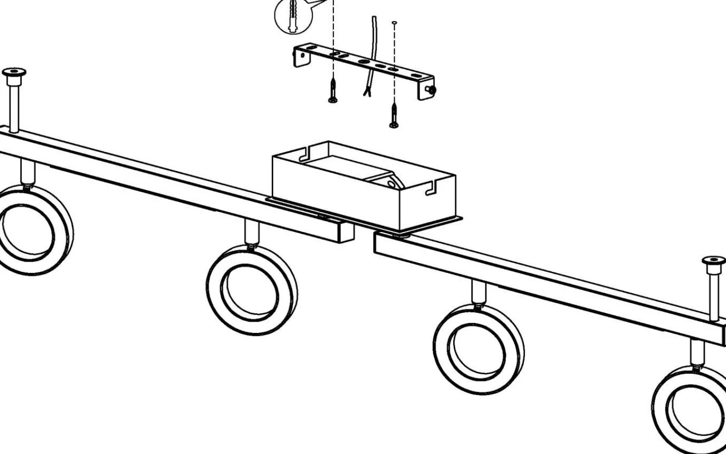 Avlånga Takspotlights|Takspot Med Minst 4 Lampor<Eglo Cardillio Takspotlight 9cm LED 3000K 4x3,2W + 2x3,3W Krom