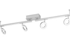 Avlånga Takspotlights|Takspot Med Minst 4 Lampor<Eglo Cardillio Takspotlight 9cm LED 3000K 4x3,2W + 2x3,3W Krom