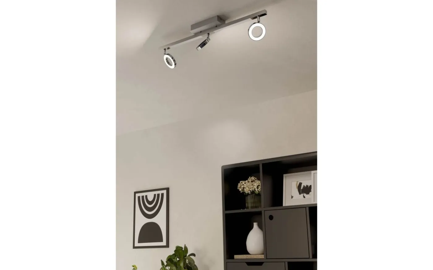 Cardillio Takspotlight 69cm LED 3000K 3x3,2W + 2x3,3W Krom