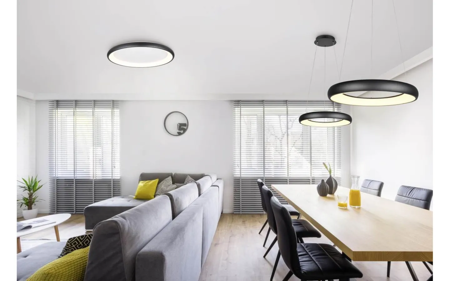 Trio Lighting Cardona Takpendel LED 62cm mattsvart* Stora Taklampor Ø50-69 Cm