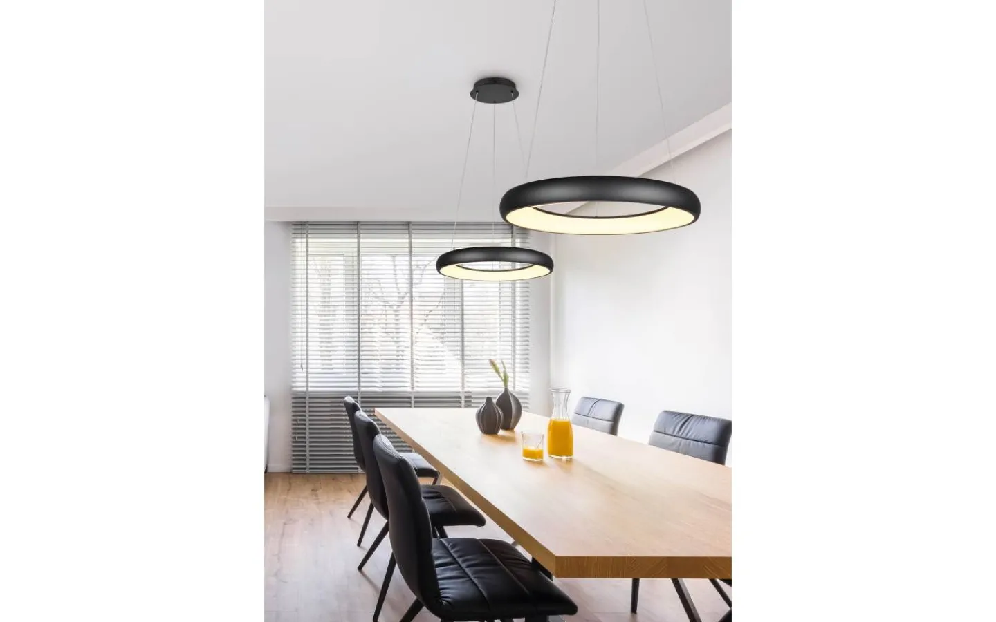 Trio Lighting Cardona Takpendel LED 62cm mattsvart* Stora Taklampor Ø50-69 Cm