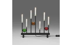 Visa Alla Adventsljusstakar|Adventsljusstakar 31-60 Cm<Konstsmide Carl Adventsljusstake 7L Svart 38cm