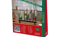 Visa Alla Adventsljusstakar|Adventsljusstakar 31-60 Cm<Konstsmide Carl Adventsljusstake 7L Svart 38cm