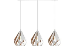 Eglo Carlton Taklampa 81cm 3L Vit/Guld* Avlånga Taklampor
