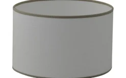 Cylinder Lampskärmar<Hallbergs Carolin Cylinder Lampskärm Ø25cm Vit, Sandfärgat Band