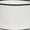 Cylinder Lampskärmar<Hallbergs Carolin Cylinder Lampskärm Hög Ø25cm Vit, Svart Band