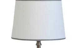 Carolin Lampskärm Ø24cm Vit, Grått Band