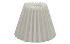 Hallbergs Carolin Plisserad Lampskärm Ø19cm Vit* Plisserade Lampskärmar