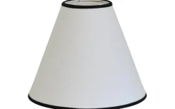 Hallbergs Carolin Toppringskärm Ø22cm Vit, Svart Kantband* Toppringsskärmar