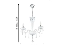 Eglo Carpento Kristallkrona 2-Arm 54cm Vit* Kristallkronor